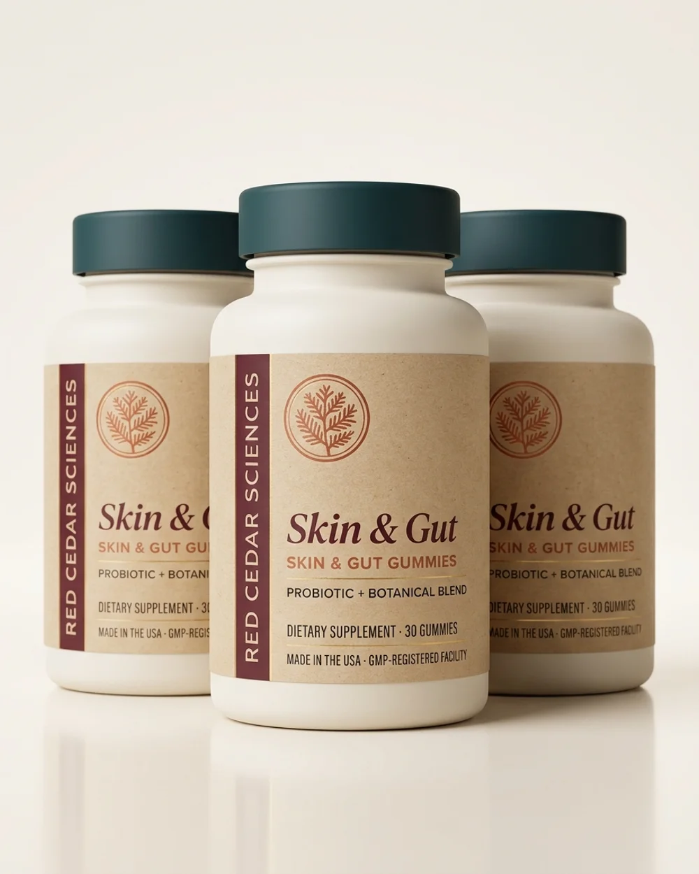 Skin & Gut Gummies 3-bottle supply